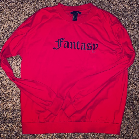 Tops - A cotton long sleeve shirt that said “fantasy”